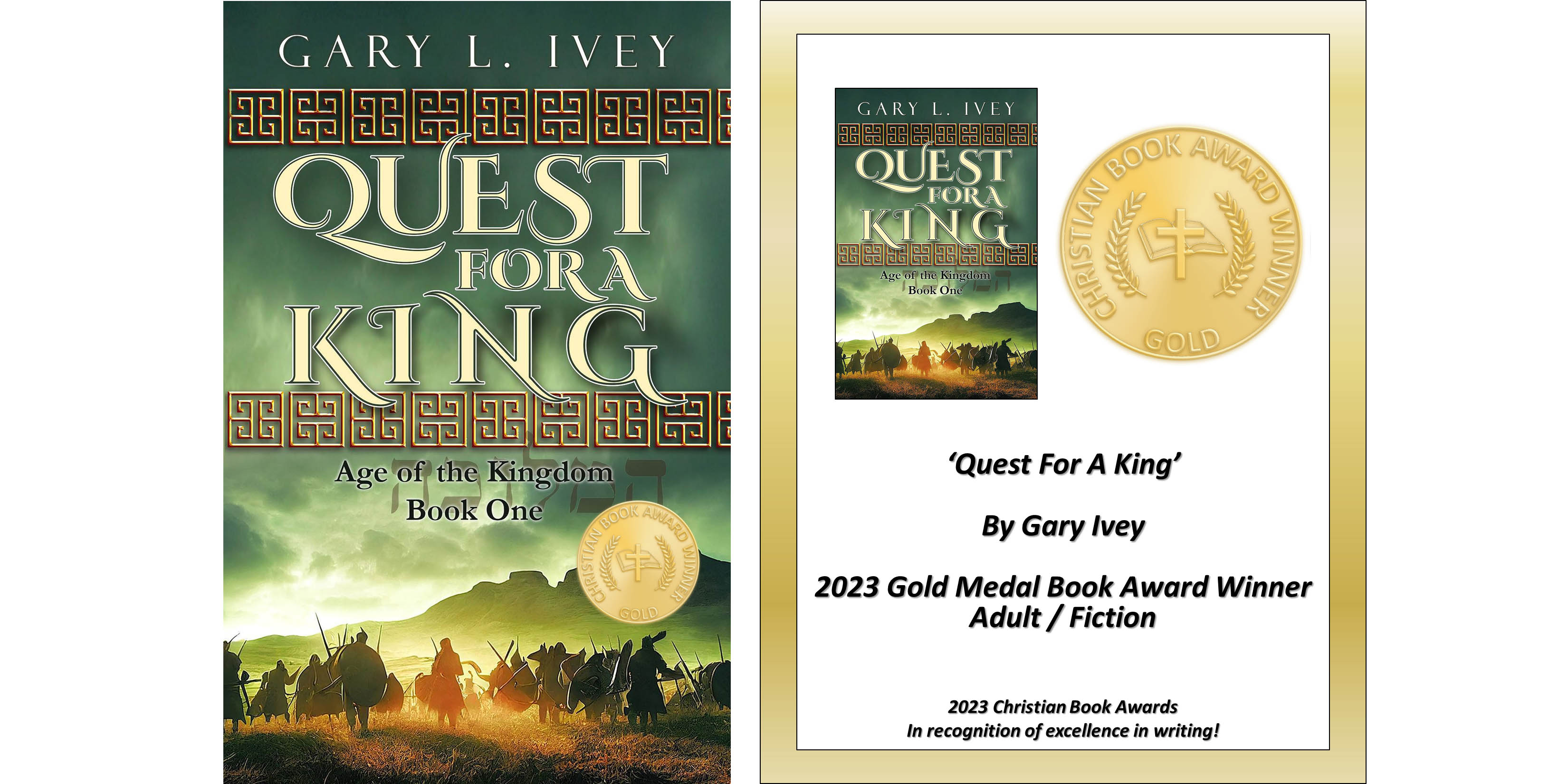 Quest For A King Award Winning Certificate AndCover Oct 23
